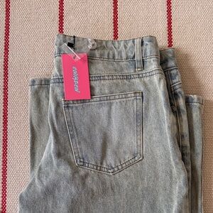 Edikted Light Blue Acid Denim Jeans